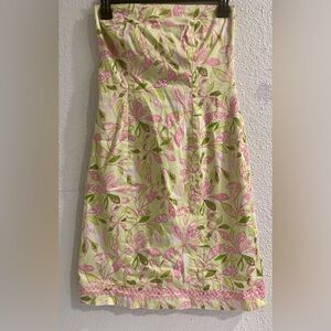 Jade Melody Tam Floral Pink and Green Sleeveless Dress  Size 2